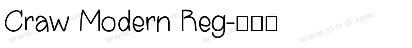 Craw Modern Reg字体转换